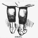 Drawing of lady's legs in bikewear